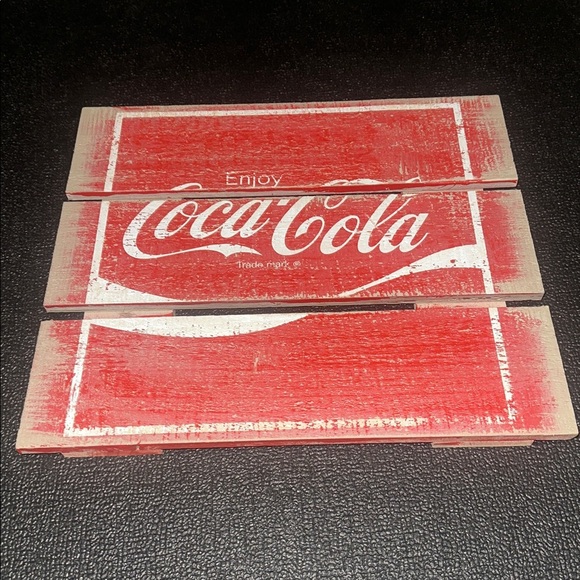 Coca-Cola Rustic Red and White Sign - Picture 2 of 6